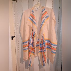 J Crew open front poncho coverup